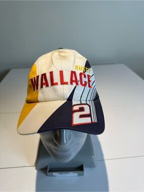 Rusty Wallace Cap - Cream, Yellow, Navy